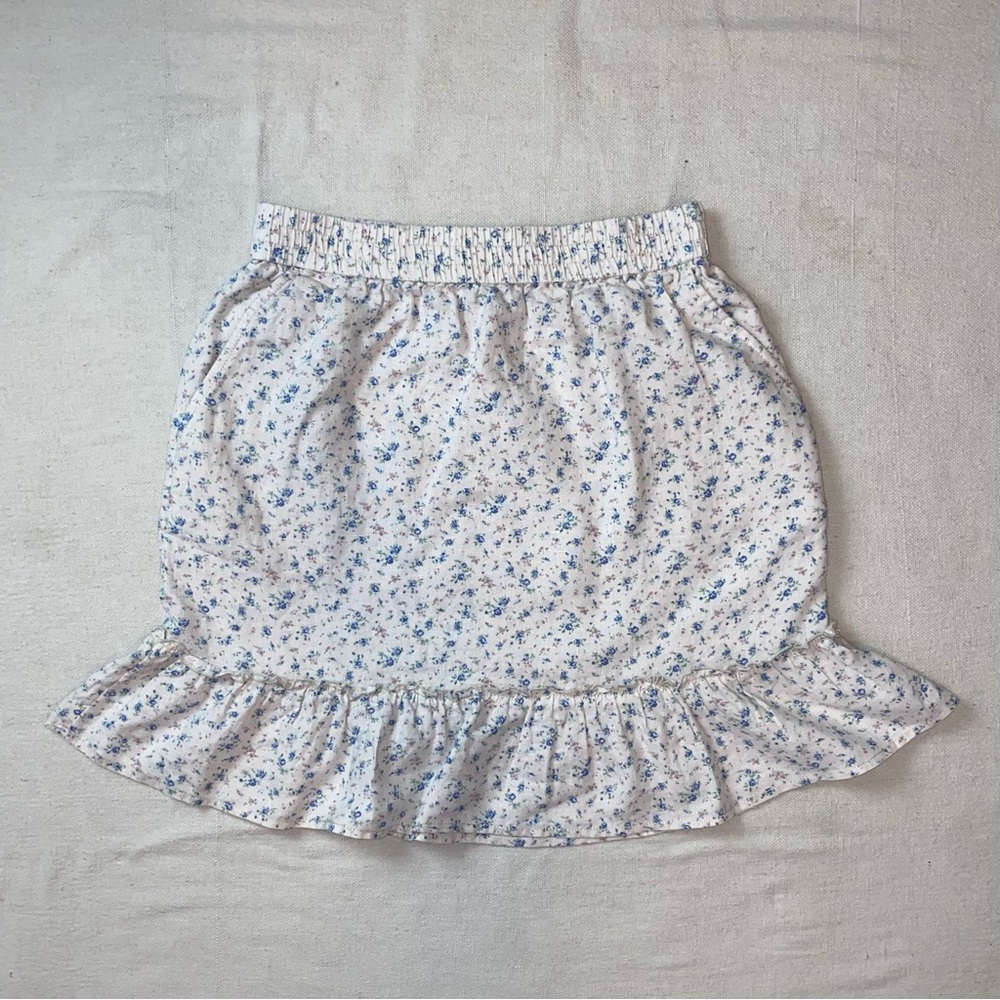 Rachel Zoe Blue Floral Mini Skirt